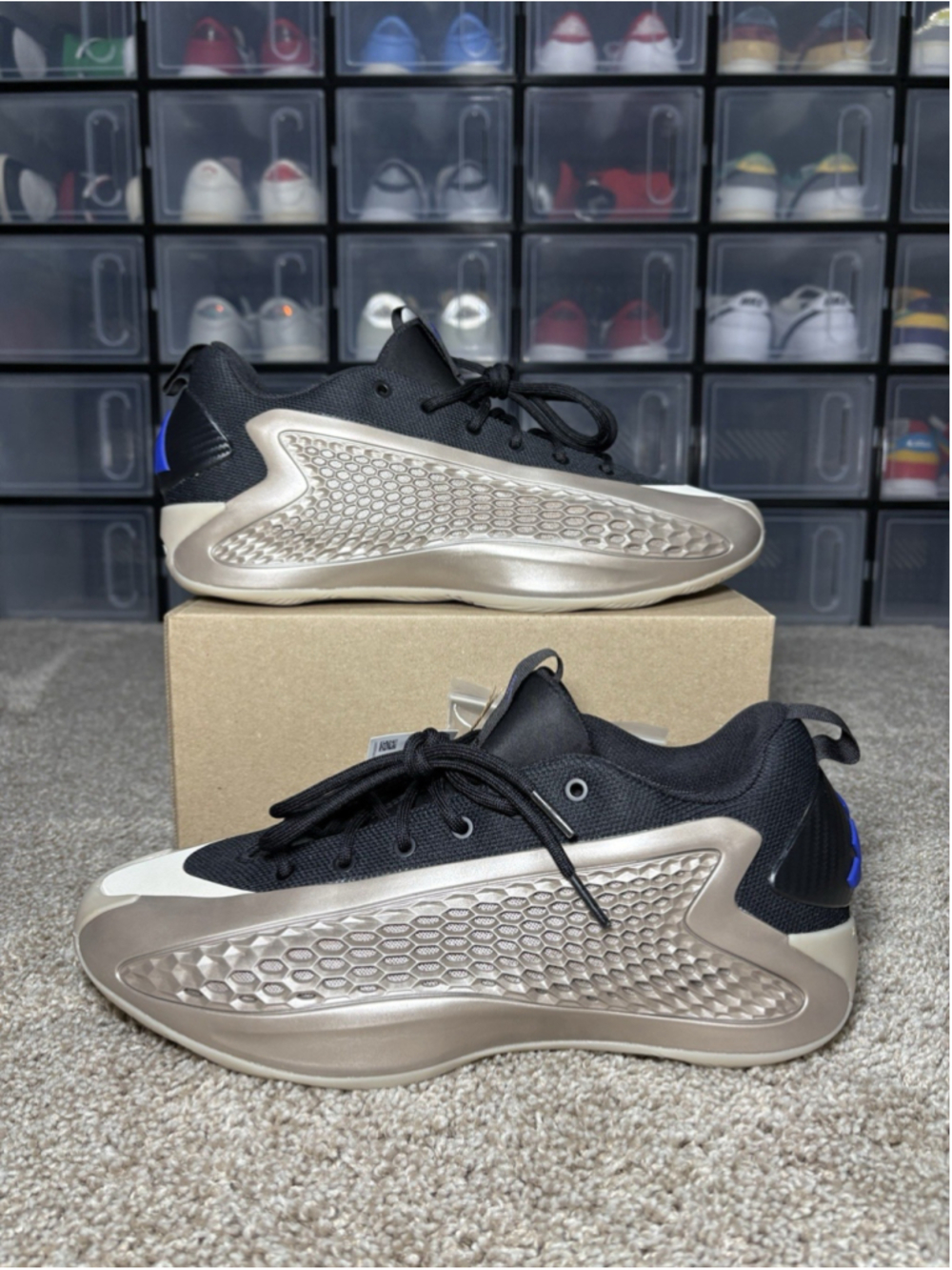 Adidas Anthony Edwards AE 1 Low Basketball Shoes Champagne Men Size 10.5 JQ6133